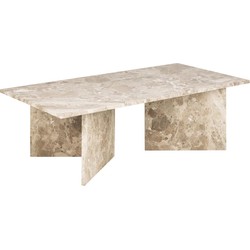 Salontafel - Bruin Marmer - 140x70x42cm - Zivik