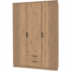 Kast 3 draaideuren en 2 laden L135 cm - LUEBECK
