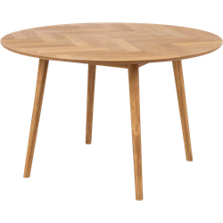 Senn houten eettafel naturel visgraat - Ø 120 cm