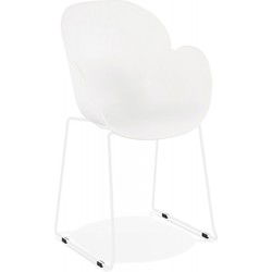 Stoel met armleuningen ZAKARY 59x54x89 cm Wit