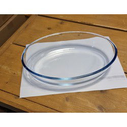 Glazen ovenschaal-serveerschaal ovaal 35 x 24 cm  - Ovenschotel oven serveerschaal van glas