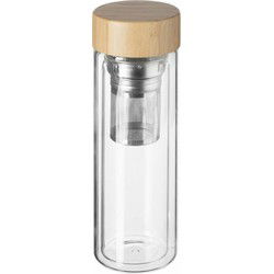 Secret de Gourmet Theefles - dubbelwandig - glas/bamboe - 40 cl - Theepotten