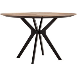 DTP Home Dining table Metropole round,78xØ130 cm, recycled teakwood