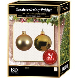 Gouden Kerstversiering Kerstballen 24-delig 6 cm - Kerstbal
