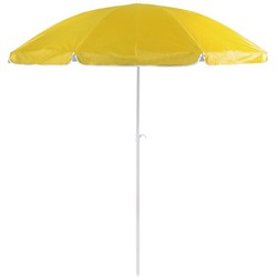 Strand/tuin parasol verstelbaar - geel - nylon - 200 cm - Parasols