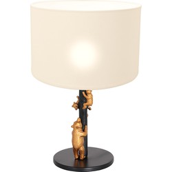 Anne Light and home tafellamp Animaux - zwart - metaal - 20 cm - E27 fitting - 8230ZW