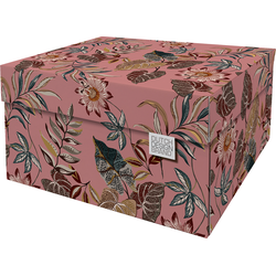 Dutch Design Brand Opbergdoos met Deksel - Doos in Karton - Geschenkdoos - 39x31x21cm - Floral Garden - 1 Stuk