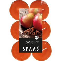 48x Maxi theelichten appel/kaneel geurkaarsen Apple Cinnamon 10 branduren - geurkaarsen