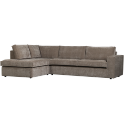 WOOOD Hajo Hoekbank Links - Rib - Taupe - 84x283x197