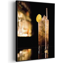 Muurwerken Akoestisch Schilderij - Cocktail Bar 05 - Geluidsdempend Wandpaneel - Wanddecoratie - Geluidsisolatie - BASIC (AW 0.65) L (72X100)