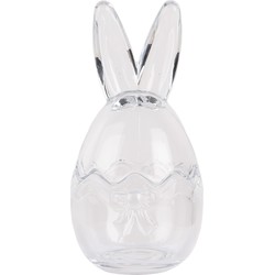 Clayre & Eef Glazen potje Ei Ø 9x17 cm Transparant Glas