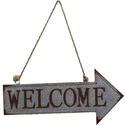 Wanddeco Bordje Welcome 64x66 cm - Buitengewoon de Boet