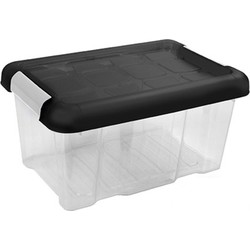 Opberg box/opbergdoos - 5 liter - 30 x 20 x 14 cm - kunststof - Opbergbox