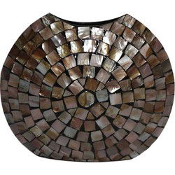 PTMD Nikael Bronze Oval Poly Shell Bamboo Pot L