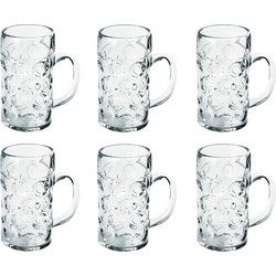 8x Bierfeest glazen/pullen 0,5 liter/halve liter van onbreekbaar kunststof - Bierglazen