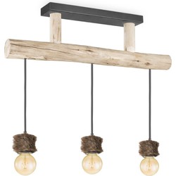 Home sweet home hanglamp Furdy - 3 lichts - hout
