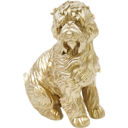 Ornament - Labradoodle - Polyresin - Gold - 10,5x5x9cm