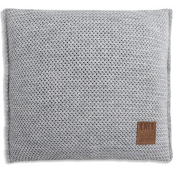 Knit Factory Maxx Sierkussen - Licht Grijs - 50x50 cm - Inclusief kussenvulling