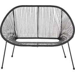 Beliani ACAPULCO II - Tuinbank-Zwart-PE rotan