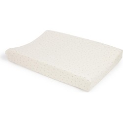 Kave Home - Yamile aankleedkussenhoes organisch katoen GOTS in beige met gekleurde bladeren 50 x 70 cm