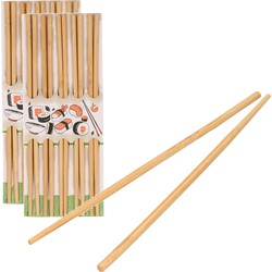 Sushi eetstokjes - 10x setjes - bamboe hout - 24 cm - Eetstokjes