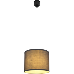 Industriële hanglamp Nathan - L:28cm - E27 - Metaal - Zwart