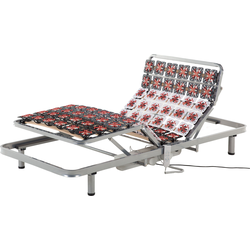 STAR - Elektrische lattenbodem - Lichtgrijs - 90 x 200 cm - Staal