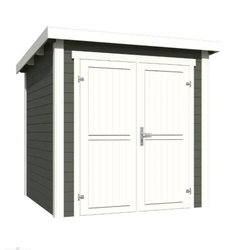 Blokhut Sara 200x200 Green Grey-Wit