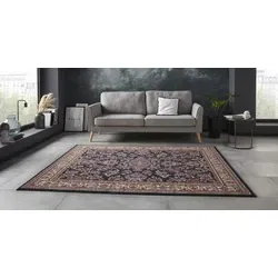 Klassiek vloerkleed - Oriental Donkerblauw - Ø 140 CM