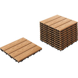 Beliani ATESSA - Buitenvloeren-Bruin-Hout-kunststof-composiet (WPC)