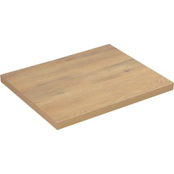 Badplaats Wastafelblad Angela 60 x 48 x 3,5 cm - Eiken - Wastafelblad voor Onderkast