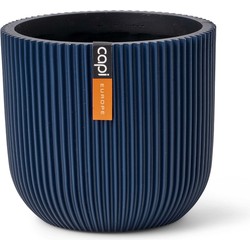 Pot bol Groove H6.2 cm blauw