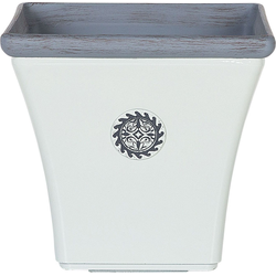 ELATEIA - Plantenbak - Wit - 43 cm - Klei-vezelmengsel