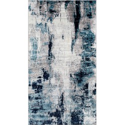 Modern Abstract Tapijt GIULIA - Blauw/Grijs - 80x150 cm