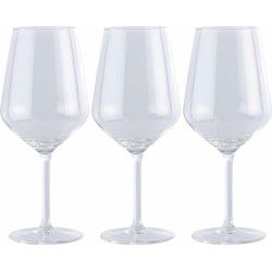 Luxury Houseware Wijnglazen - 12x stuks - rode wijn glazen - 530 ml - Wijnglazen
