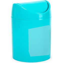 Plasticforte Mini prullenbakje - 1,4L - blauw - kunststof - Prullenbakken