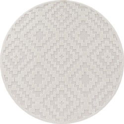 Binnen & Buitenkleed - Vloerkleed Livotta Geo - Creme - 80x150 cm