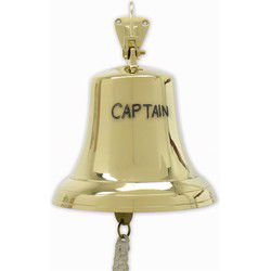 glimmende messing muurbel "captain"