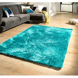 Hoogpolig vloerkleed - Curacao petrol blauw - 200 X 290 CM