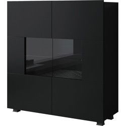 Meubella - Dressoir Calgary - Mat Zwart - 100 cm