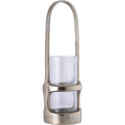 PTMD Lantaarn Rahana - 15x15x49 cm - Aluminium - Goud