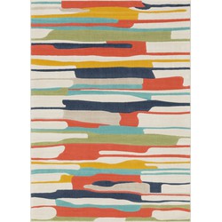 Modern Scandinavisch Tapijt ANAIS - Meerkleurig/Oranje - 160x220 cm