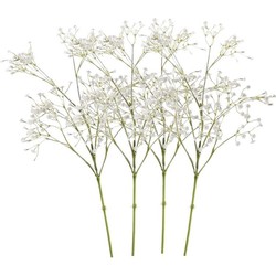 4 x Kunstbloemen steelbloem wit gipskruid 65 cm - Kunstbloemen