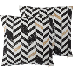 HELCONIA  - Sierkussen set van 2 - Multicolor - 45 x 45 cm - Katoen