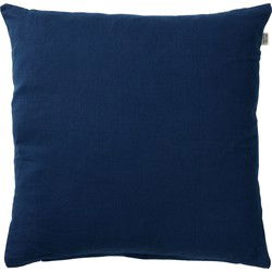 Dutch Decor JAMES - Kussenhoes 45x45 cm - duurzaam katoen - effen kleur - Insignia Blue - donkerblauw - Dutch Decor