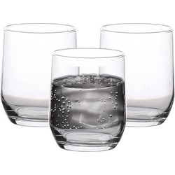 LAV Waterglazen Elvia - transparant glas - 3x - 315 ml - Drinkglazen