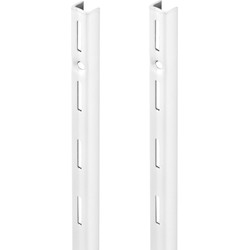 2x stuks Wandrails / planksysteem staal wit 49.5 cm - Plankdragers