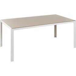 Beliani CATANIA - Tuintafel-Beige-Veiligheidsglas