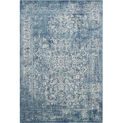 Safavieh Transitional Indoor Woven Area Rug, Evoke Collection, EVK256, in Blue & Ivory, 155 X 229 cm