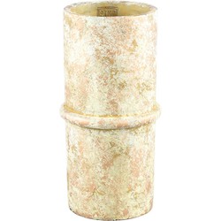 PTMD Werix Bloempot - 15 x 15 x 30 cm - Cement - Creme